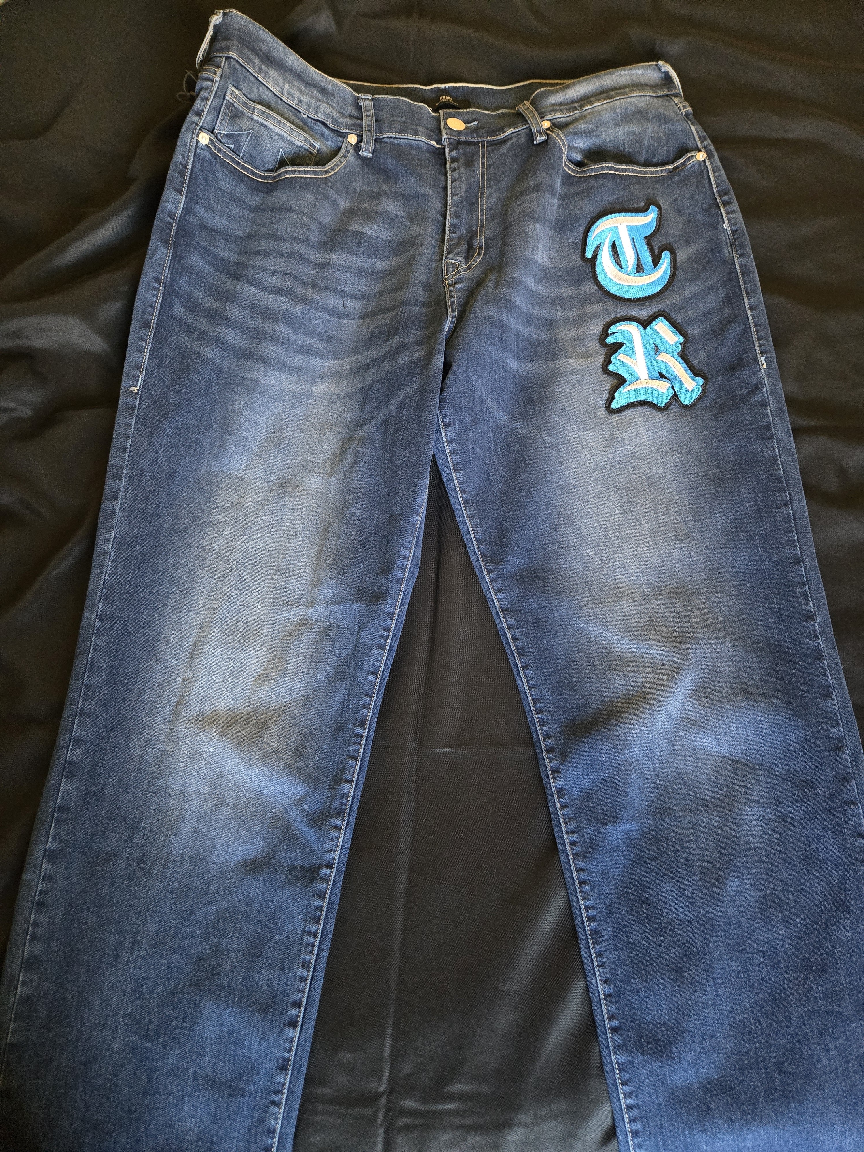 True Religion Medium Blaze Wash Bobby Applique Sn Nf Baggy